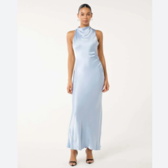 EVER NEW MELBOURNE Michelle Open Back Satin Maxi Dress - Picture 4 of 7